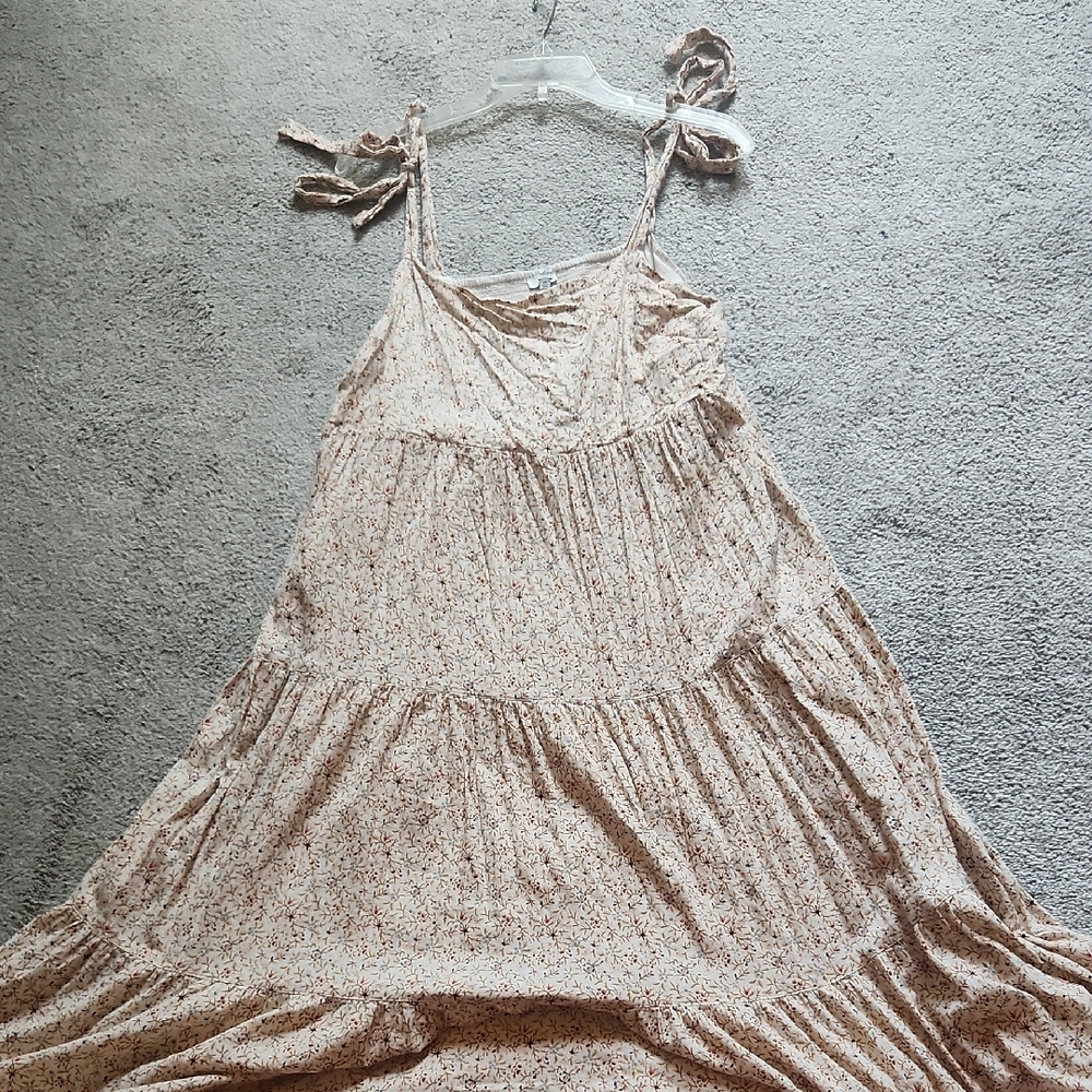 Madewell Floral Maxi Dress in Cream and Brown